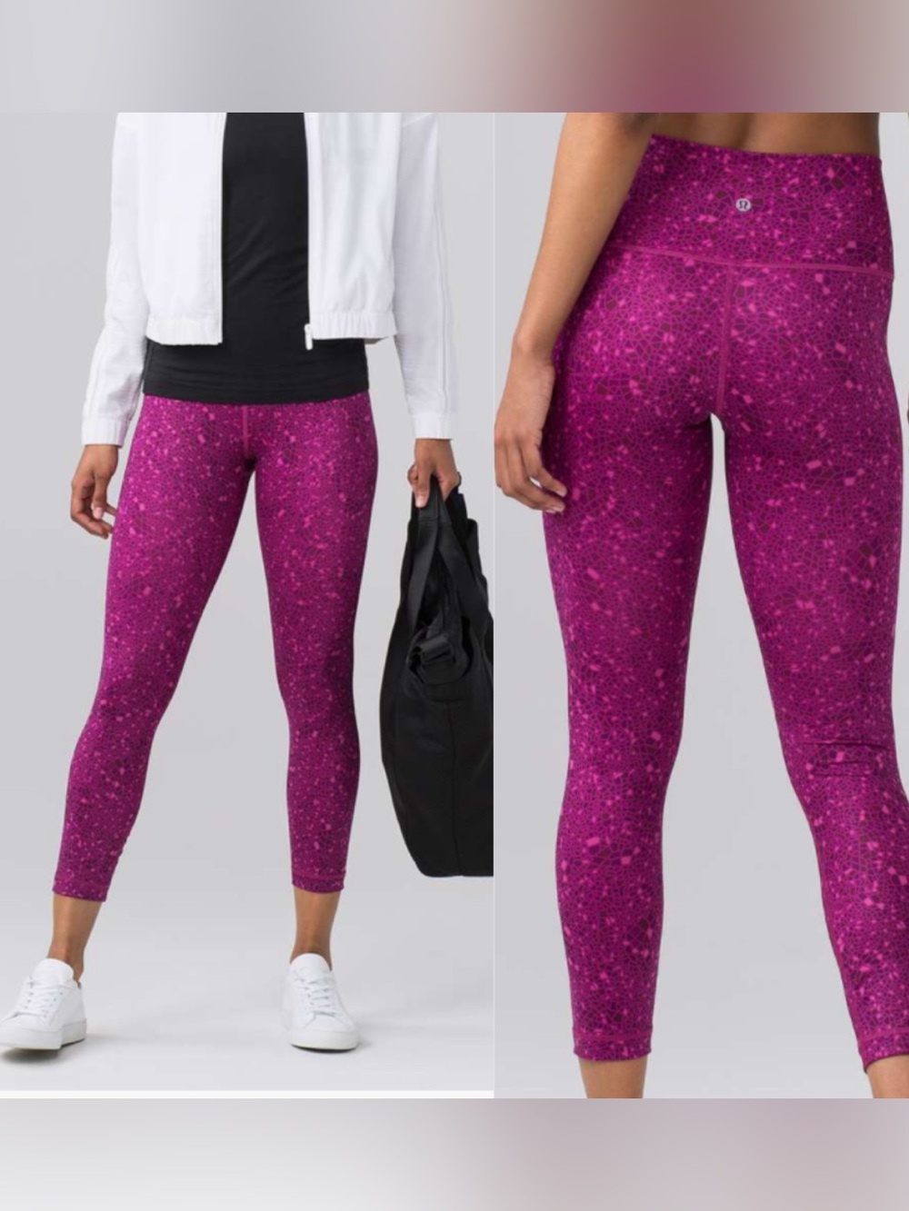 Lululemon High Times Pant(Full-On Luxtreme)Paradise Geo Regal Plum Multi size 12 - Picture 2 of 16